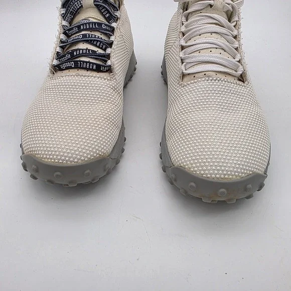 Nobull Womens 8.5 Men 7 Outwork High Top White Athletic Gym Workout Trainer Turf - Picture 3 of 9